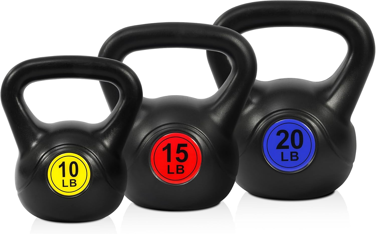 Solid Cast Iron Kettlebell with Vinyl Coating